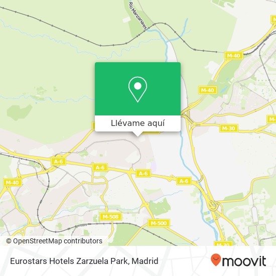 Mapa Eurostars Hotels Zarzuela Park