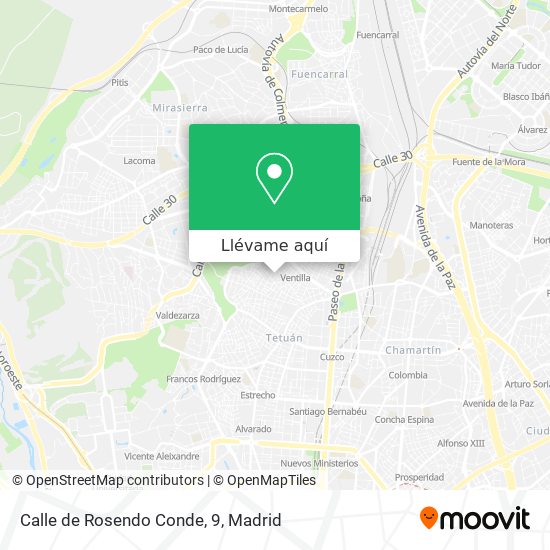 Mapa Calle de Rosendo Conde, 9