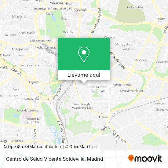 Mapa Centro de Salud Vicente Soldevilla