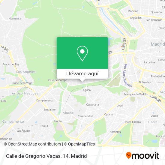 Mapa Calle de Gregorio Vacas, 14