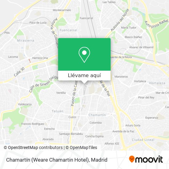 Mapa Chamartín (Weare Chamartin Hotel)