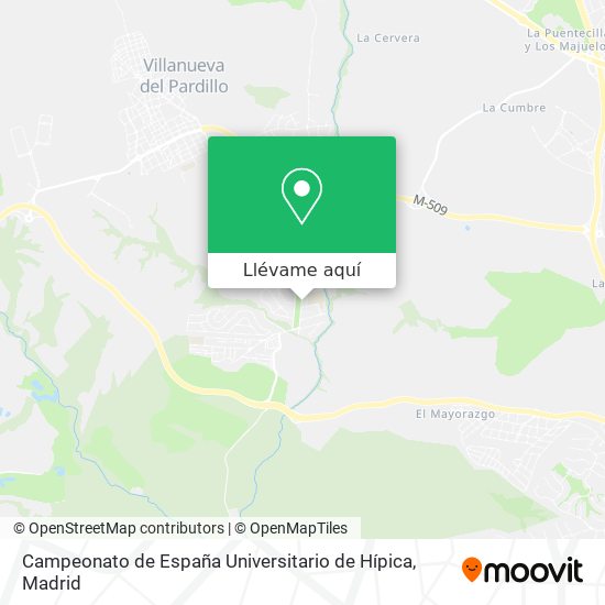 Mapa Campeonato de España Universitario de Hípica