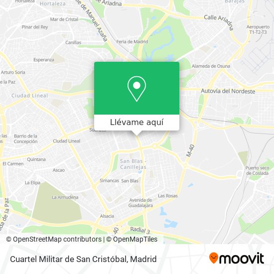 Mapa Cuartel Militar de San Cristóbal