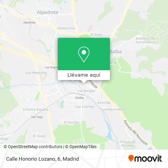 Mapa Calle Honorio Lozano, 6