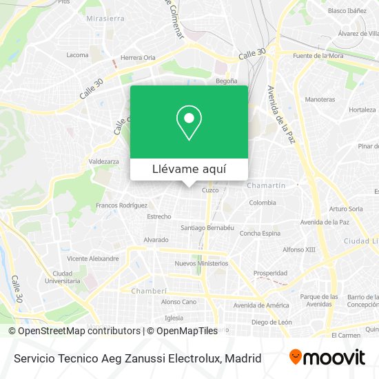 Mapa Servicio Tecnico Aeg Zanussi Electrolux