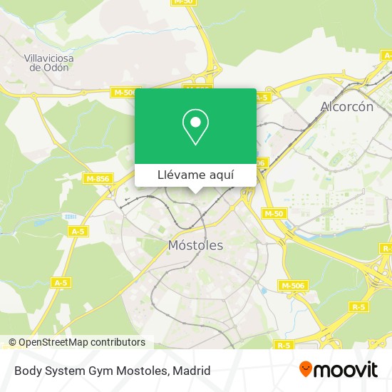 Mapa Body System Gym Mostoles