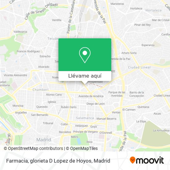 Mapa Farmacia, glorieta D Lopez de Hoyos