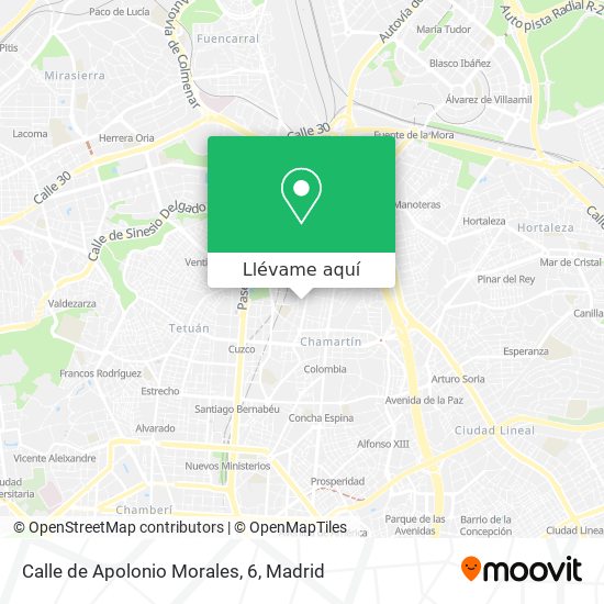 Mapa Calle de Apolonio Morales, 6