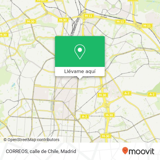 Mapa CORREOS, calle de Chile