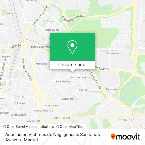 Mapa Asociación Víctimas de Negligencias Sanitarias Avinesa.