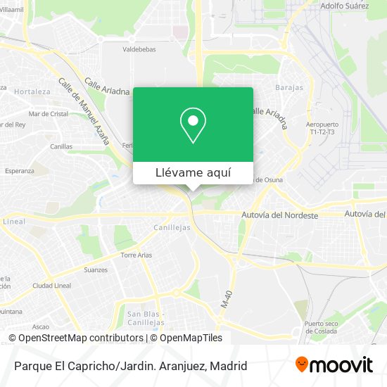 Mapa Parque El Capricho / Jardin. Aranjuez