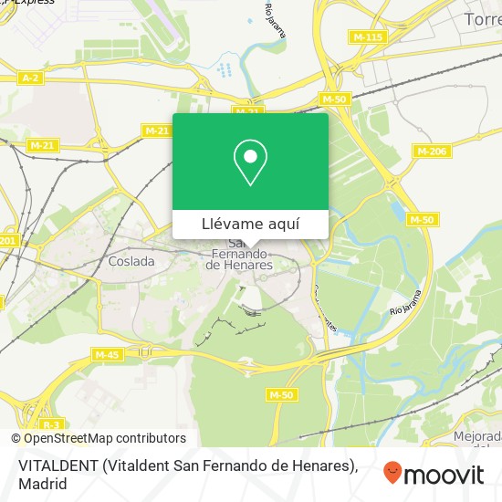 Mapa VITALDENT (Vitaldent San Fernando de Henares)