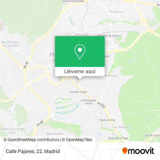Mapa Calle Pajares, 22