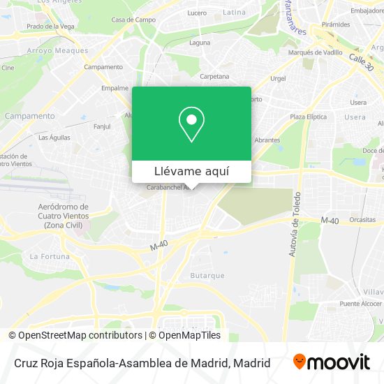 Mapa Cruz Roja Española-Asamblea de Madrid