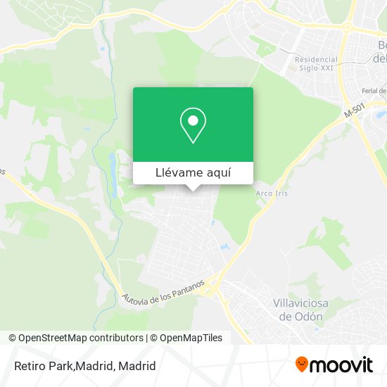 Mapa Retiro Park,Madrid