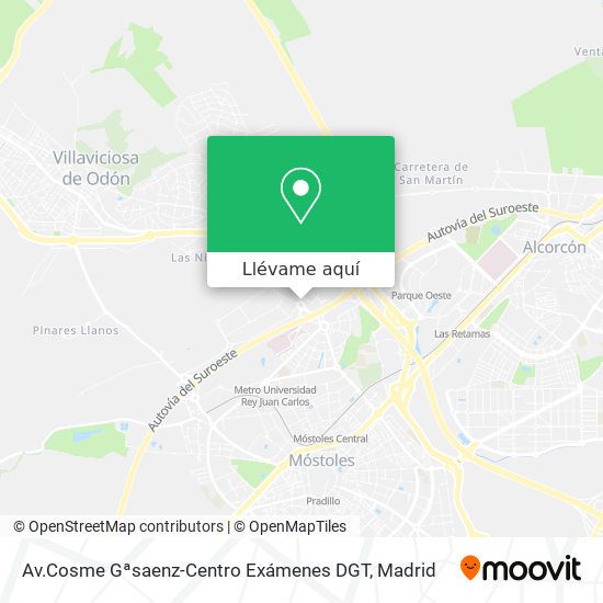 Mapa Av.Cosme Gªsaenz-Centro Exámenes DGT