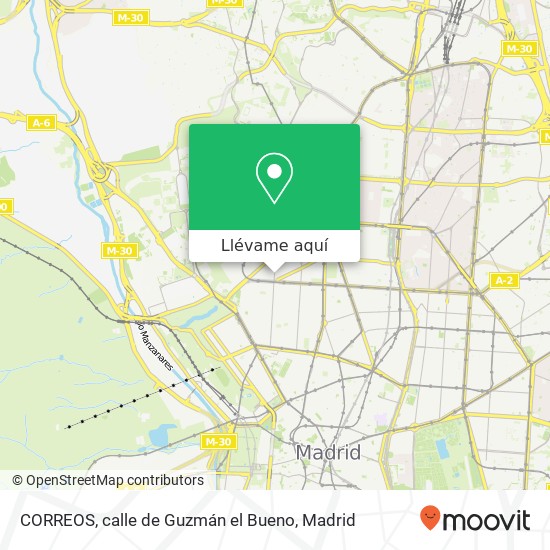 Mapa CORREOS, calle de Guzmán el Bueno