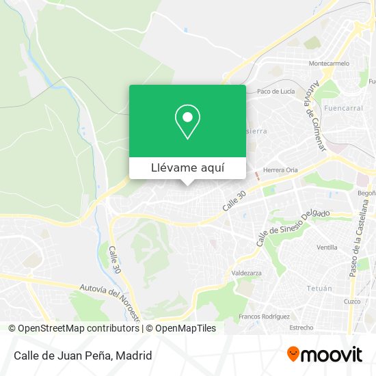 Mapa Calle de Juan Peña