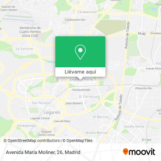 Mapa Avenida María Moliner, 26