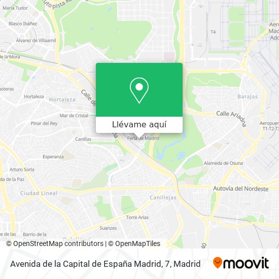 Mapa Avenida de la Capital de España Madrid, 7