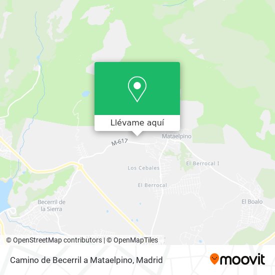 Mapa Camino de Becerril a Mataelpino