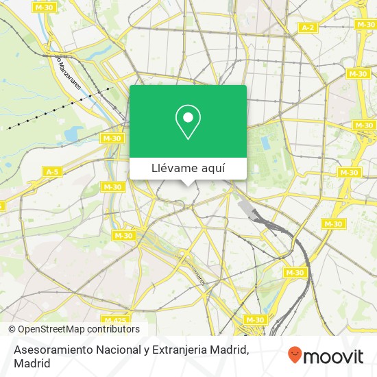 Mapa Asesoramiento Nacional y Extranjeria Madrid