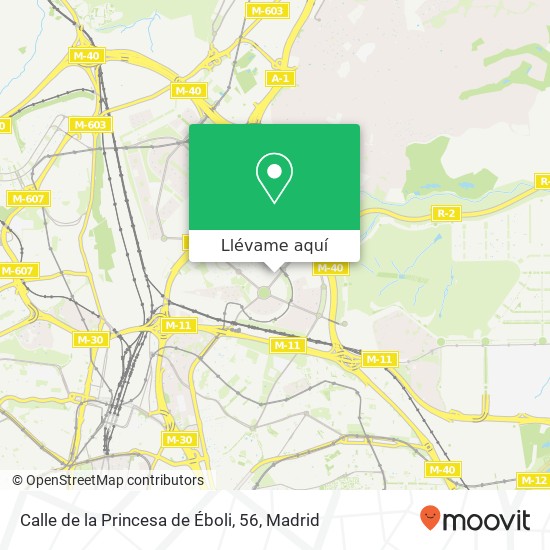 Mapa Calle de la Princesa de Éboli, 56