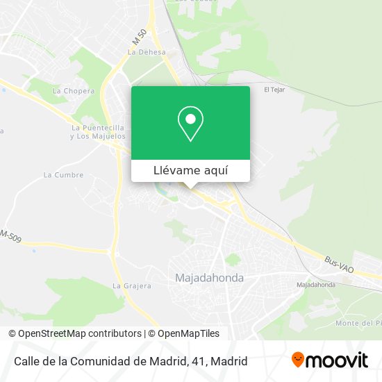 Mapa Calle de la Comunidad de Madrid, 41