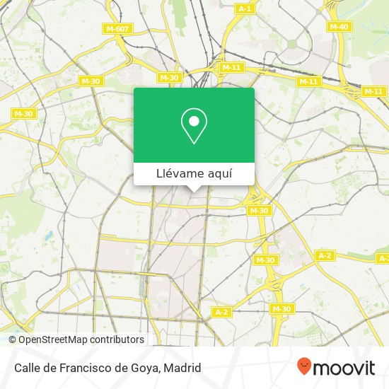 Mapa Calle de Francisco de Goya