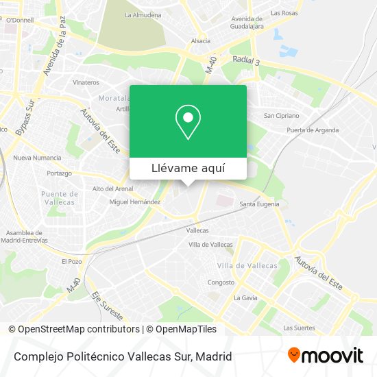 Mapa Complejo Politécnico Vallecas Sur