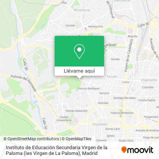 Mapa Instituto de Educación Secundaria Virgen de la Paloma (Ies Virgen de La Paloma)