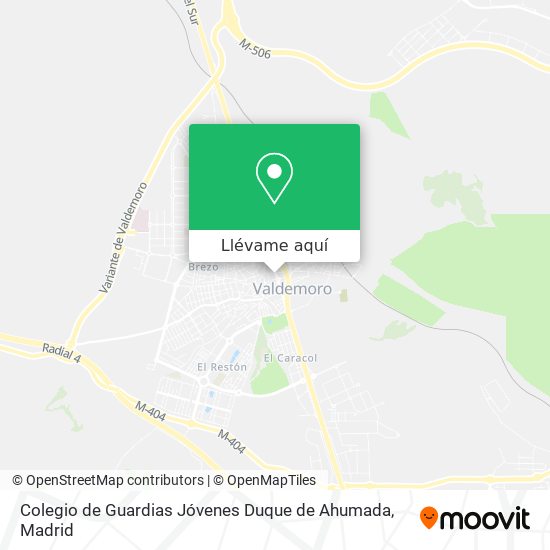 Mapa Colegio de Guardias Jóvenes Duque de Ahumada