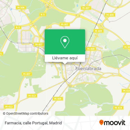 Mapa Farmacia, calle Portugal