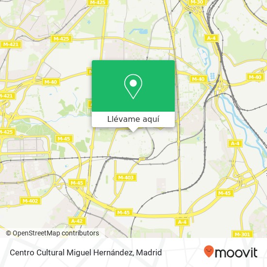 Mapa Centro Cultural Miguel Hernández
