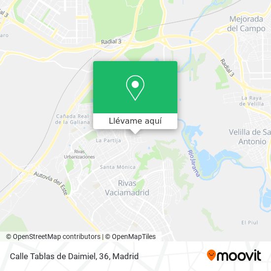 Mapa Calle Tablas de Daimiel, 36
