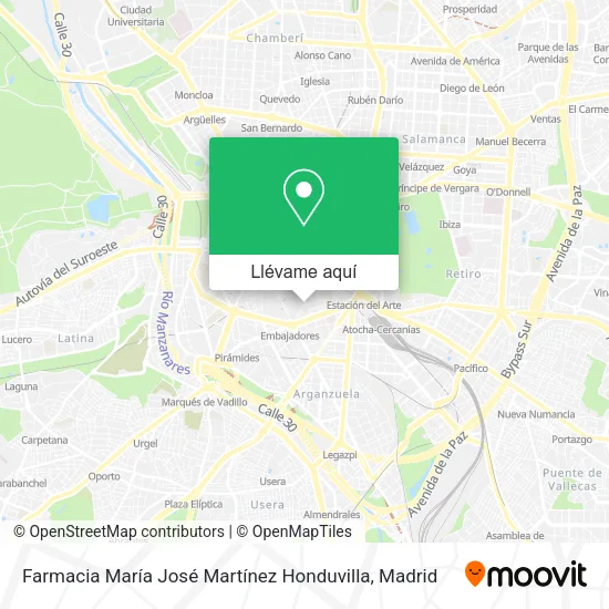 Mapa Farmacia María José Martínez Honduvilla