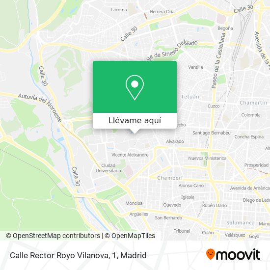 Mapa Calle Rector Royo Vilanova, 1