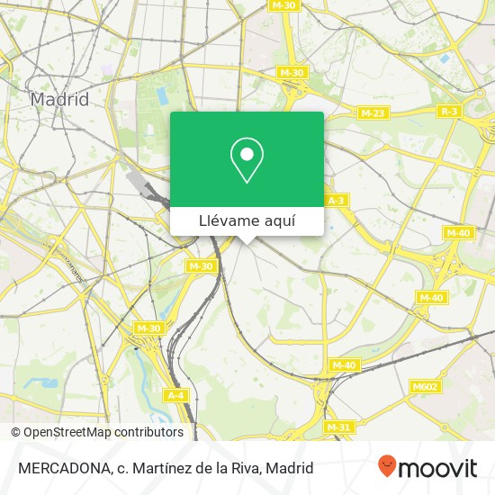 Mapa MERCADONA, c. Martínez de la Riva