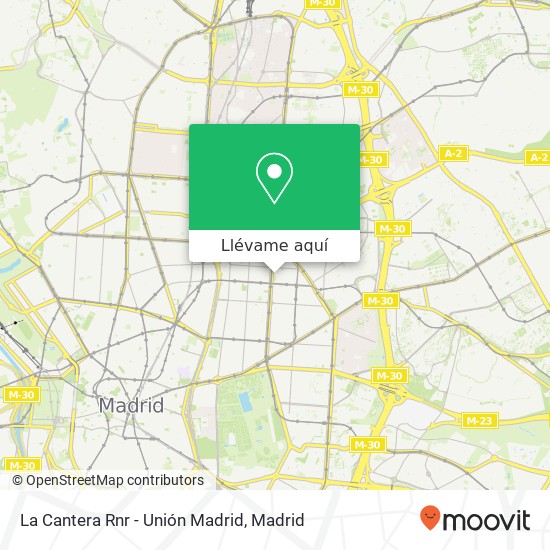 Mapa La Cantera Rnr - Unión Madrid