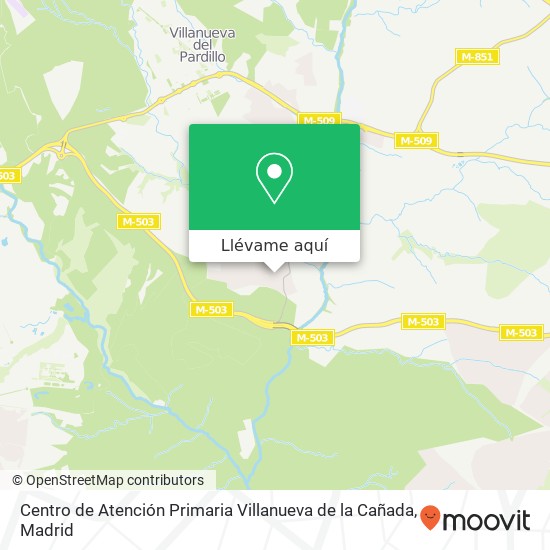 Mapa Centro de Atención Primaria Villanueva de la Cañada