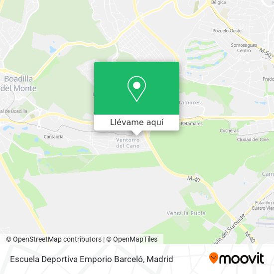 Mapa Escuela Deportiva Emporio Barceló