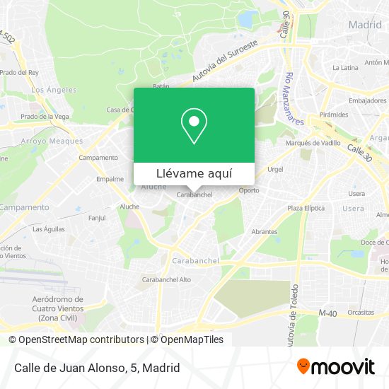Mapa Calle de Juan Alonso, 5