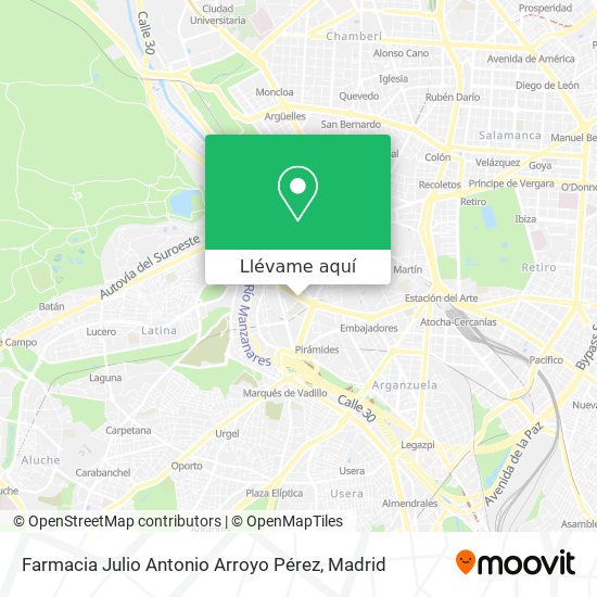 Mapa Farmacia Julio Antonio Arroyo Pérez