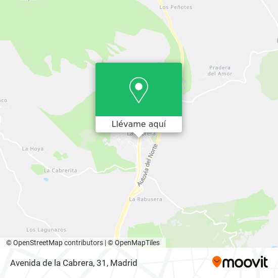 Mapa Avenida de la Cabrera, 31