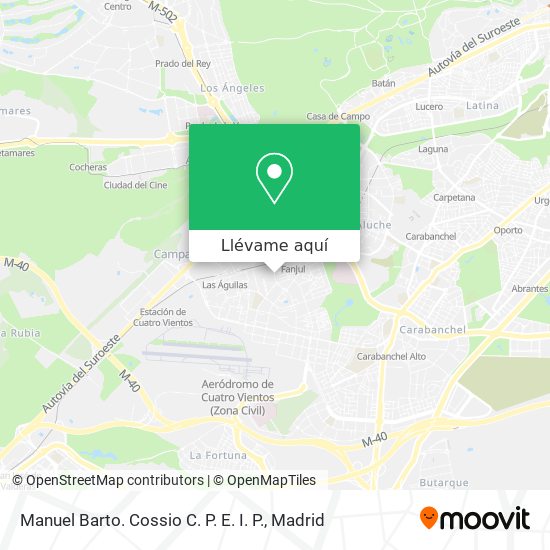 Mapa Manuel Barto. Cossio C. P. E. I. P.