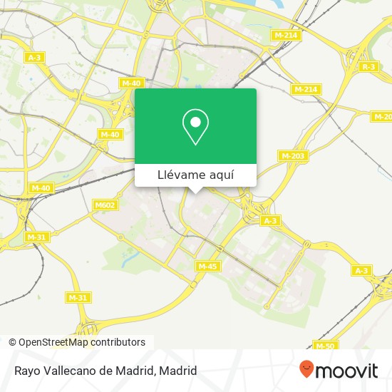 Mapa Rayo Vallecano de Madrid