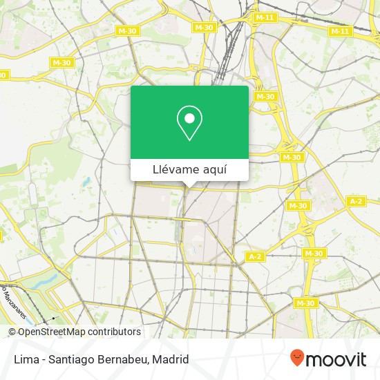 Mapa Lima - Santiago Bernabeu