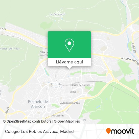 Mapa Colegio Los Robles Aravaca