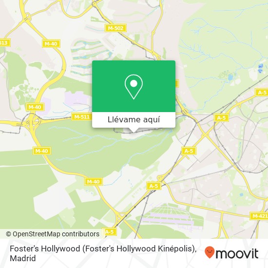 Mapa Foster's Hollywood