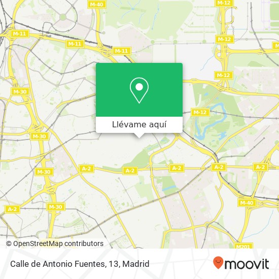 Mapa Calle de Antonio Fuentes, 13